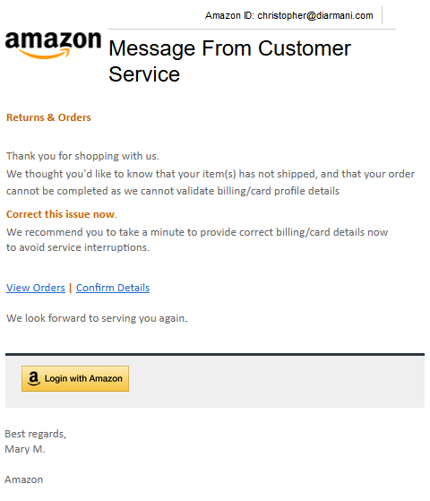 New Email Scam Targets Amazon Users