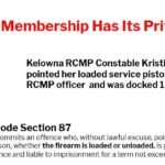 RCMP Constable Kristine Roesler Points Loaded Service Pistol at Fellow RCMP Officer