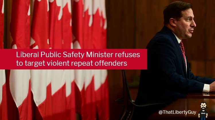 Liberal Public Safety Minister Marco Mendicino refuses to target violent repeat offenders